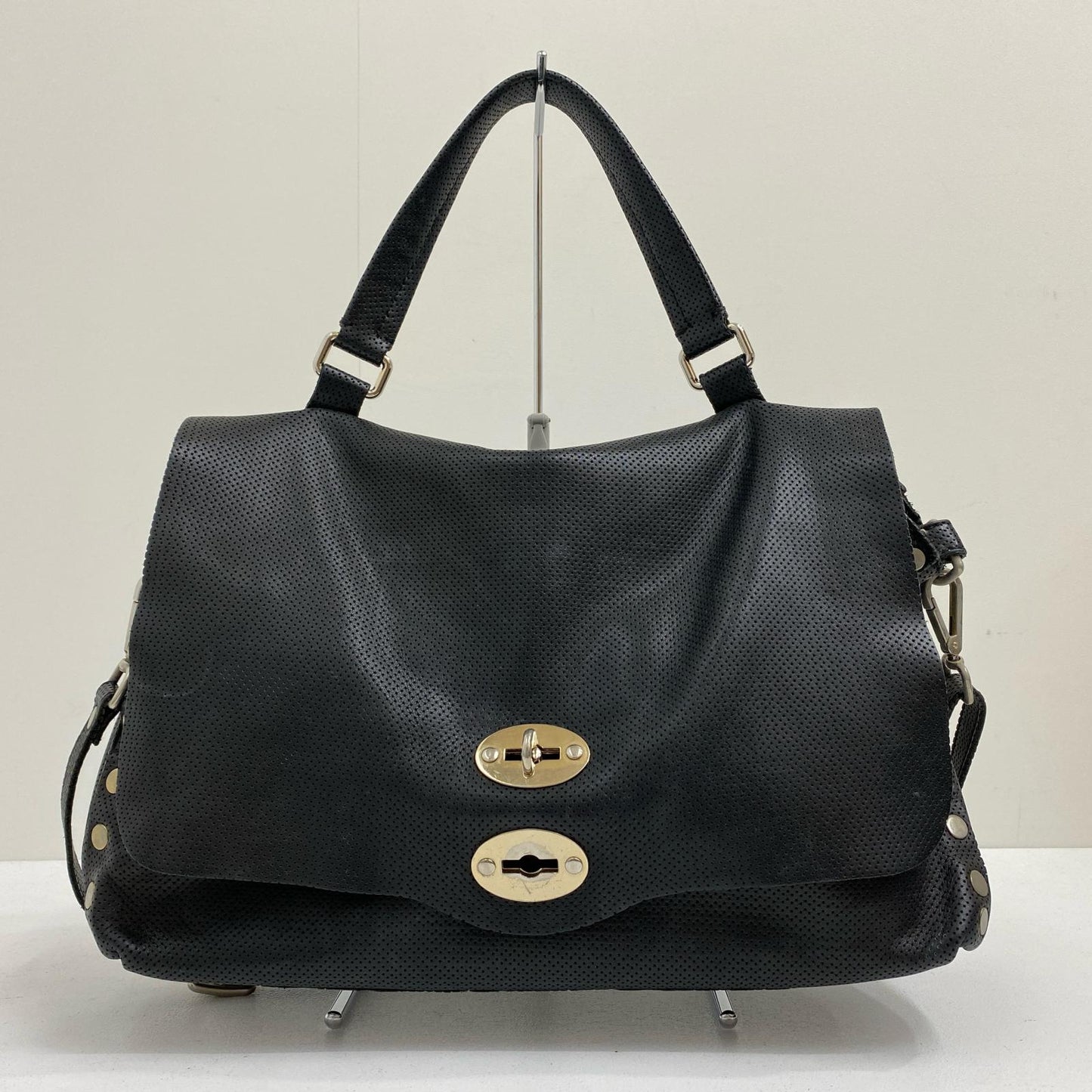【中古】ZANELLATO | ザネラート POSTINA ANNI50 ショルダーバッグ ブラック【加古川店】