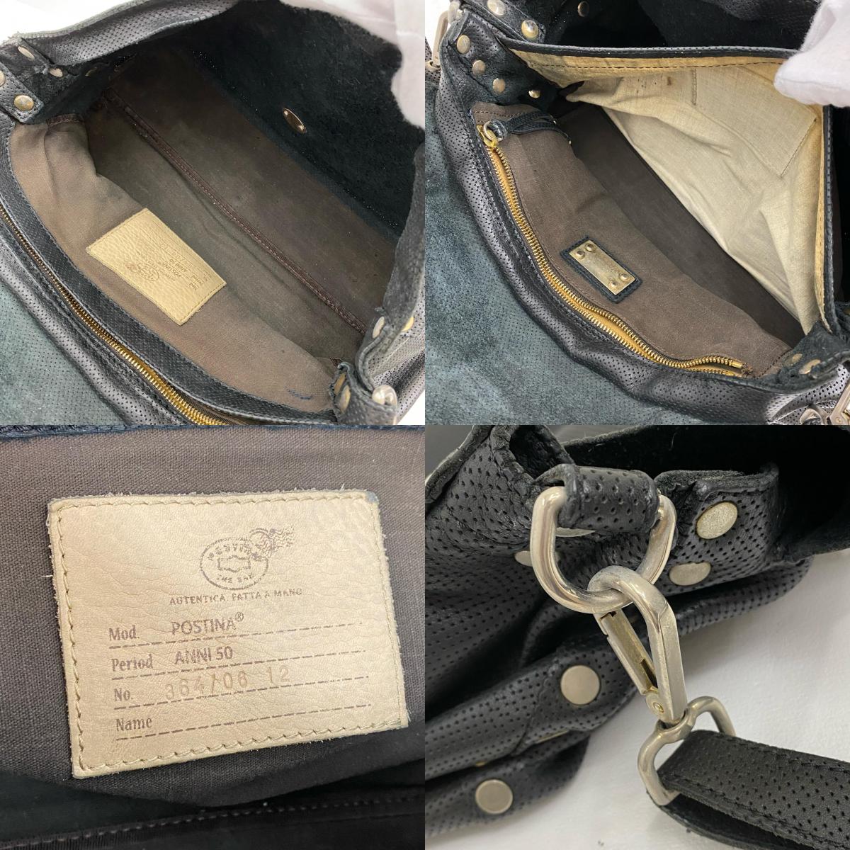 【中古】ZANELLATO | ザネラート POSTINA ANNI50 ショルダーバッグ ブラック【加古川店】