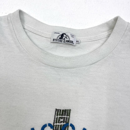 【中古】HYSTERIC GLAMOUR | ヒステリックグラマー GUITAR GIRL刺繍 半袖Ｔシャツ 02212CT04 ホワイト サイズ：XL【加古川店】