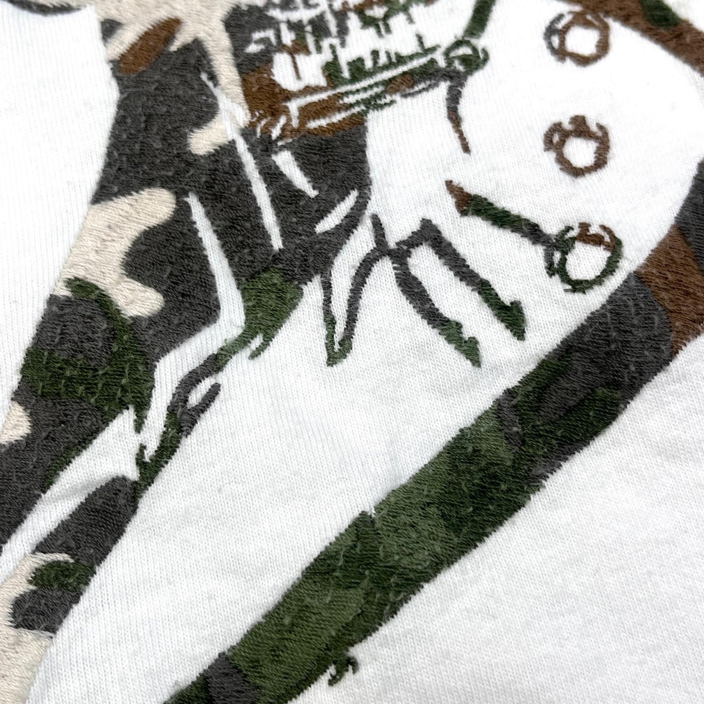 【中古】HYSTERIC GLAMOUR | ヒステリックグラマー GUITAR GIRL刺繍 半袖Ｔシャツ 02212CT04 ホワイト サイズ：XL【加古川店】
