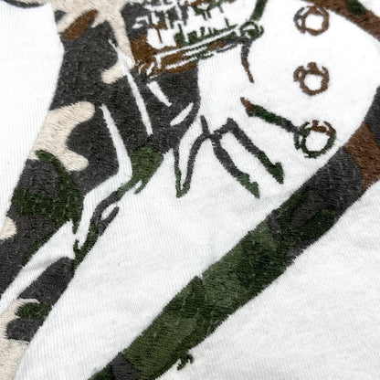 【中古】HYSTERIC GLAMOUR | ヒステリックグラマー GUITAR GIRL刺繍 半袖Ｔシャツ 02212CT04 ホワイト サイズ：XL【加古川店】