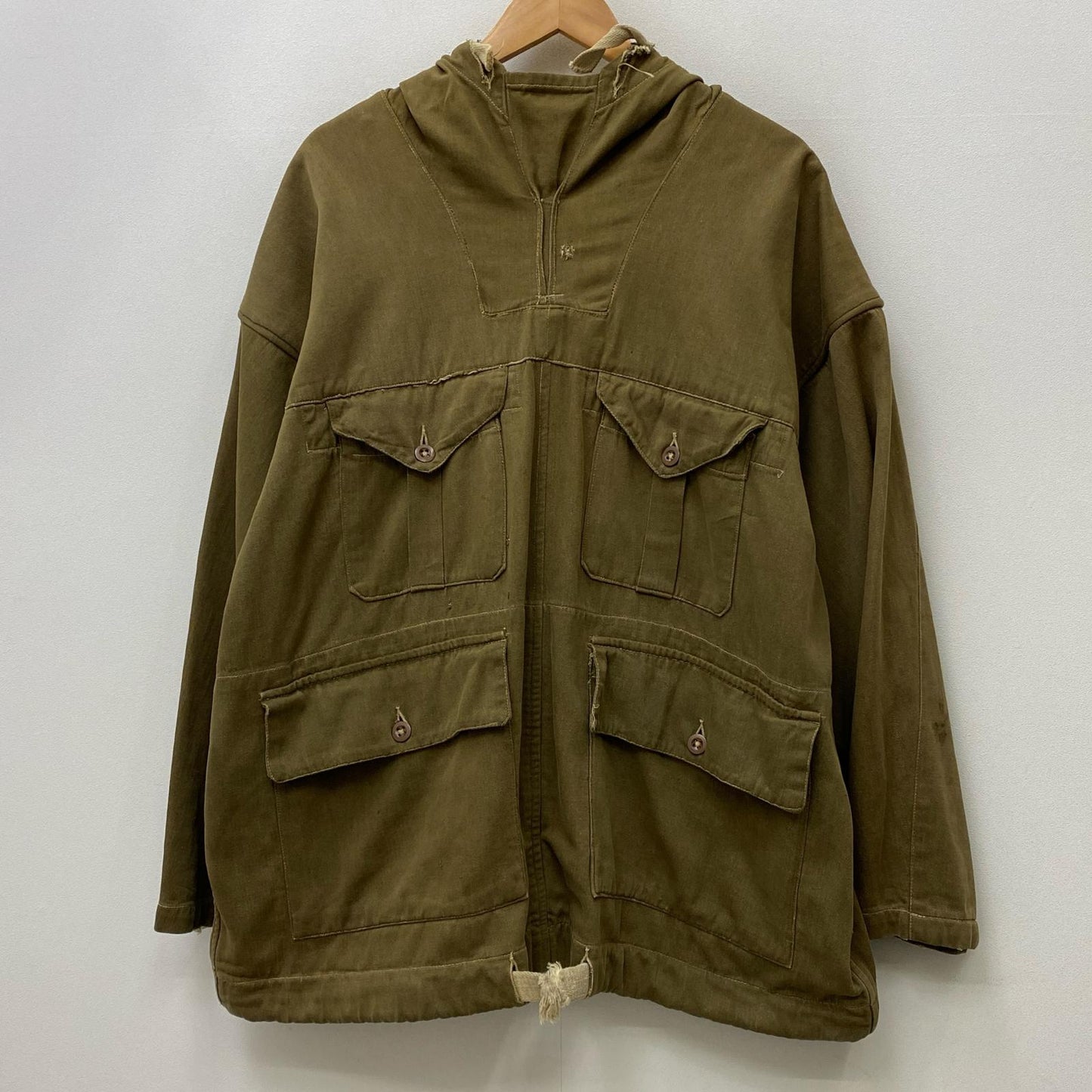 【中古】MILITARY衣料 | ミリタリーイリョウ British Army:Green Denim Smock ミリタリージャケット カーキ【加古川店】