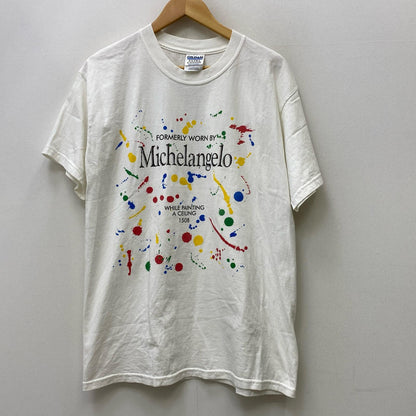 【中古】 MICHELANGELO ART TEE 半袖Ｔシャツ ホワイト サイズ：L【加古川店】