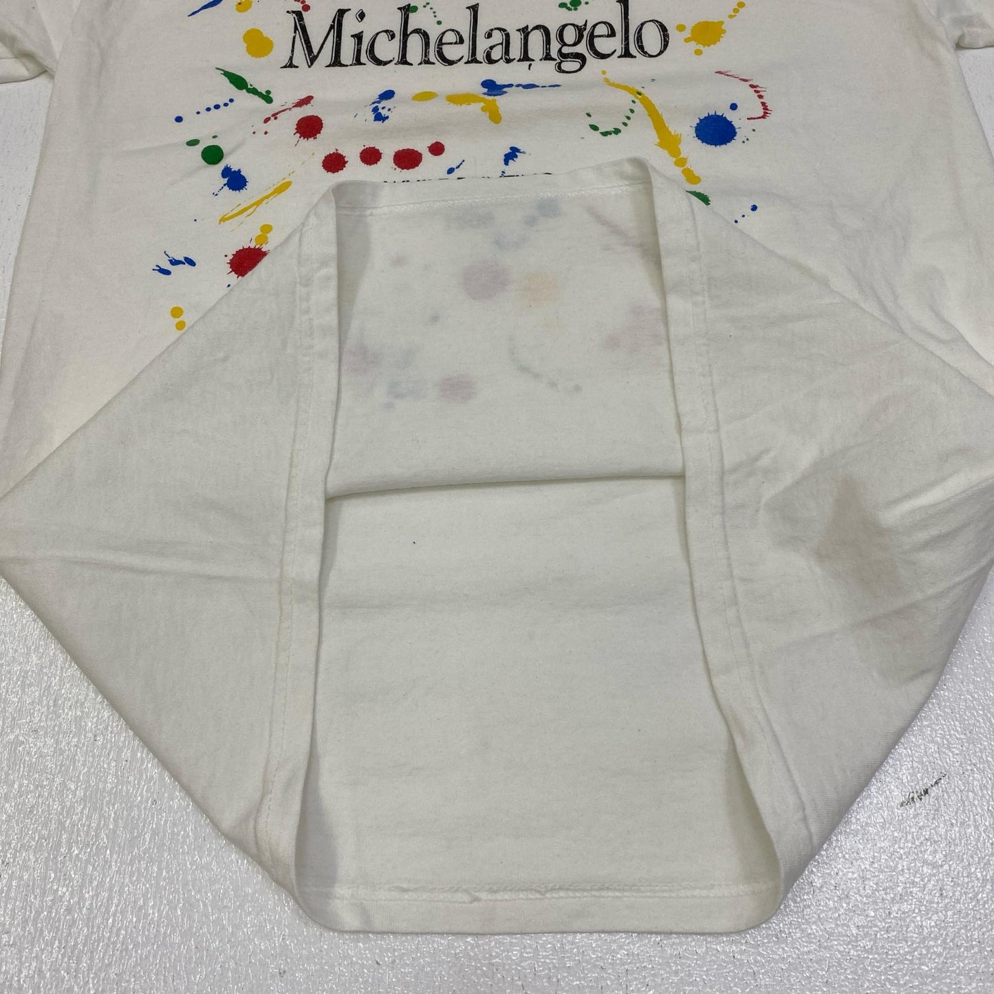 【中古】 MICHELANGELO ART TEE 半袖Ｔシャツ ホワイト サイズ：L【加古川店】