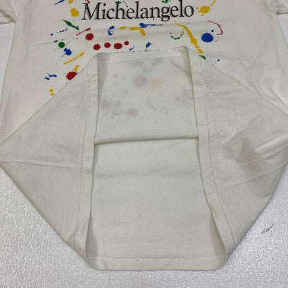 【中古】 MICHELANGELO ART TEE 半袖Ｔシャツ ホワイト サイズ：L【加古川店】