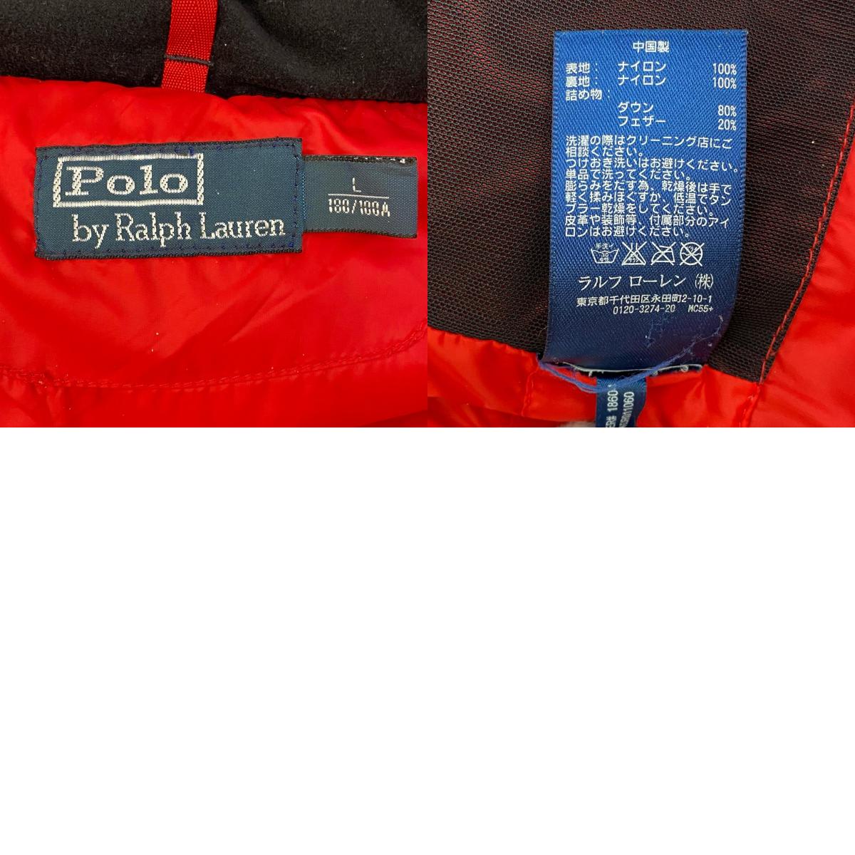 【中古】POLO RALPH LAUREN | ポロ・ラルフローレン BIG PONY DOWN JACKET ダウンジャケット ブラック サイズ：L【加古川店】