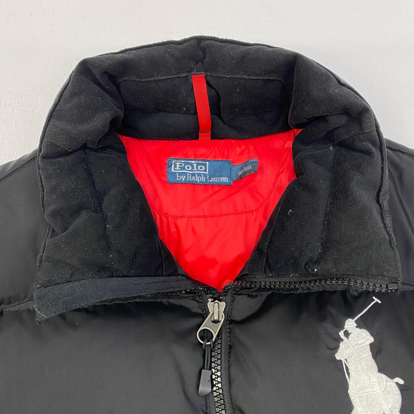 【中古】POLO RALPH LAUREN | ポロ・ラルフローレン BIG PONY DOWN JACKET ダウンジャケット ブラック サイズ：L【加古川店】