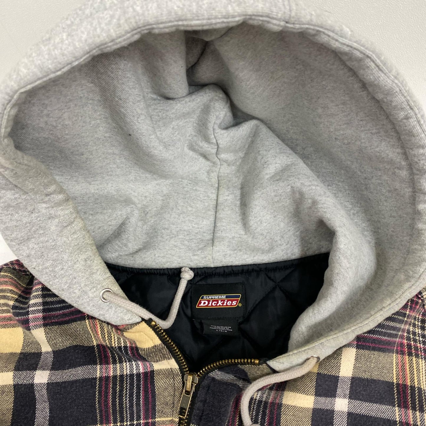 Supreme | シュプリーム Dickies Plaid Hooded Zip Up Shirt 中綿ジャケット チェック柄 Lサイズ 23AW 中綿ジャケット サイズ：L