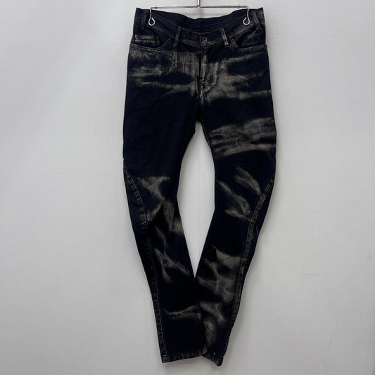 【中古】JULIUS | ユリウス BLEACHED WASHED SLIM DENIM PT デニムパンツ 867PAM7-D ブラック サイズ：2【加古川店】