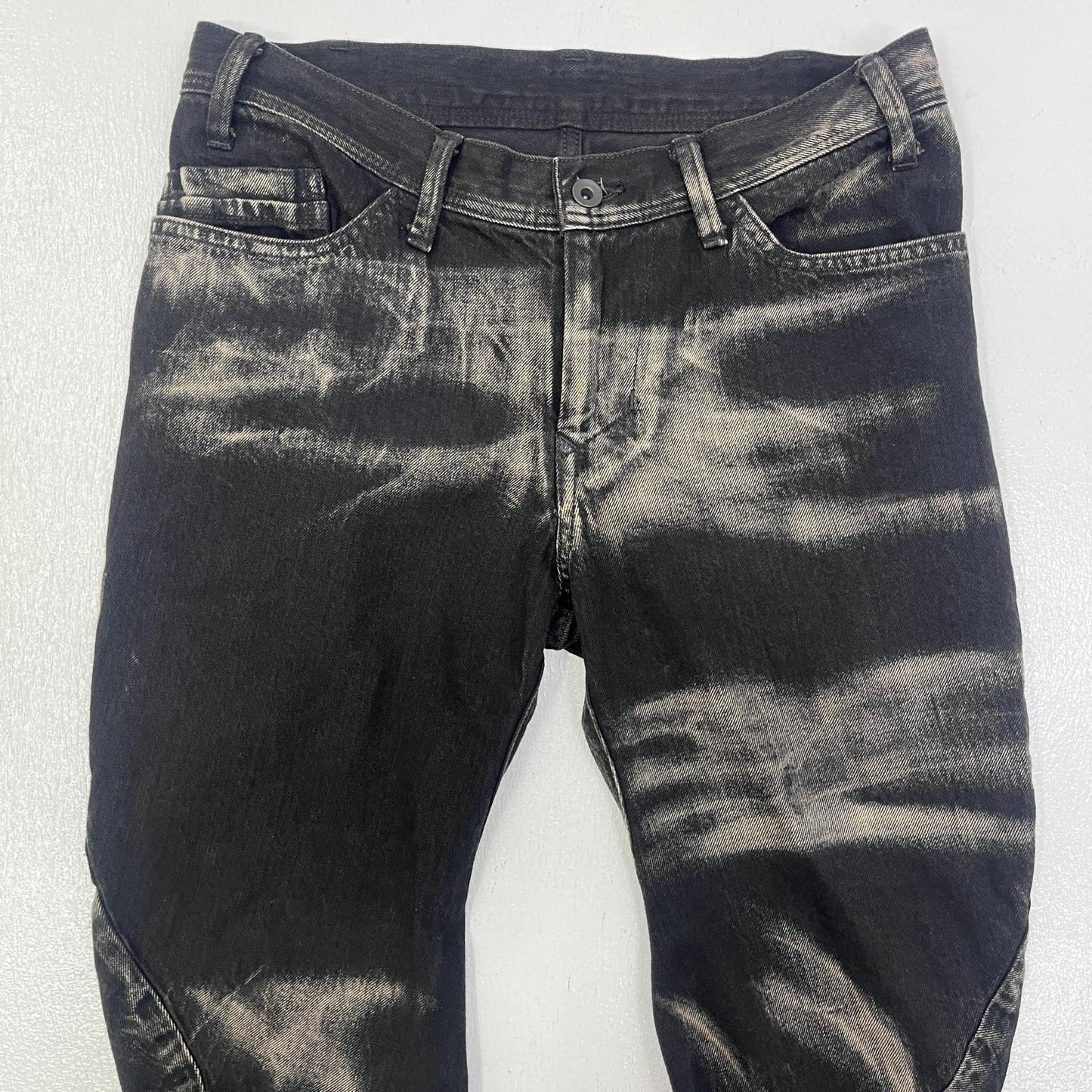 【中古】JULIUS | ユリウス BLEACHED WASHED SLIM DENIM PT デニムパンツ 867PAM7-D ブラック サイズ：2【加古川店】