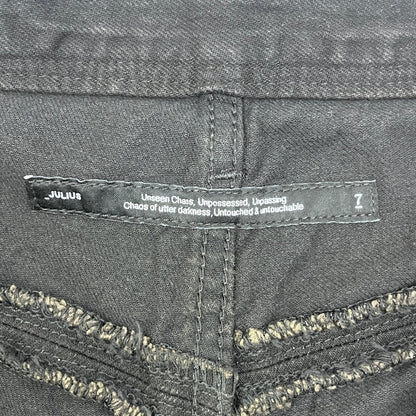 【中古】JULIUS | ユリウス BLEACHED WASHED SLIM DENIM PT デニムパンツ 867PAM7-D ブラック サイズ：2【加古川店】