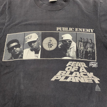 【中古】 public enemy:fear of a black planet fruit of the loom 半袖Ｔシャツ ブラック サイズ：M【加古川店】