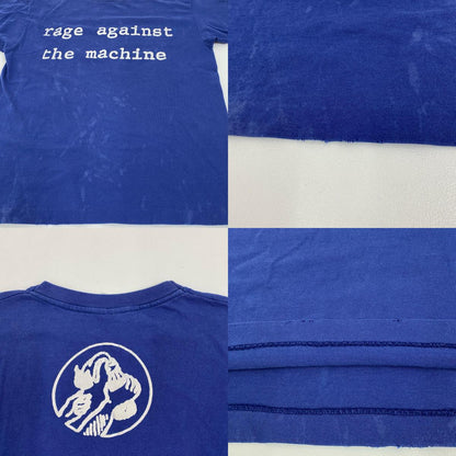 【中古】 rage against the machine:molotov screen stars 半袖Ｔシャツ ブルー サイズ：L【加古川店】