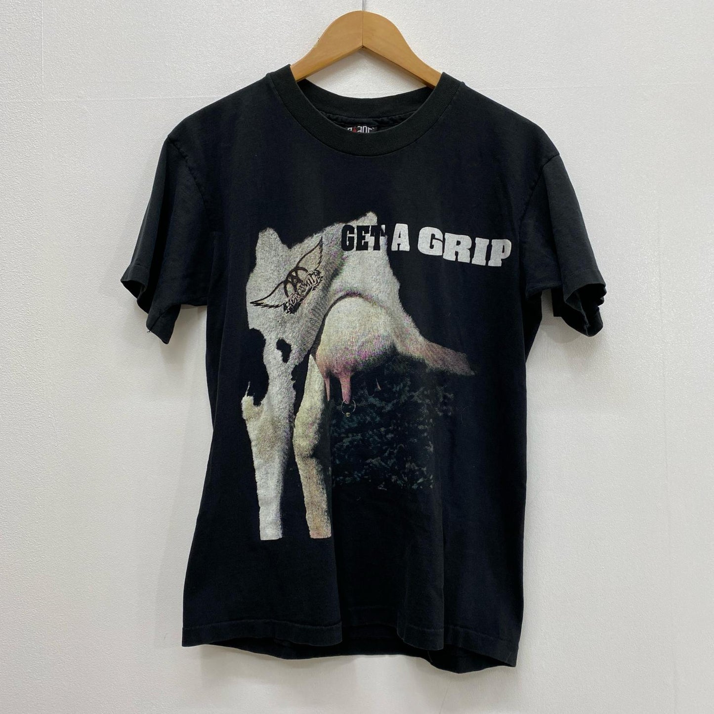 【中古】 aero smith:get a grip giant 半袖Ｔシャツ ブラック サイズ：L【加古川店】