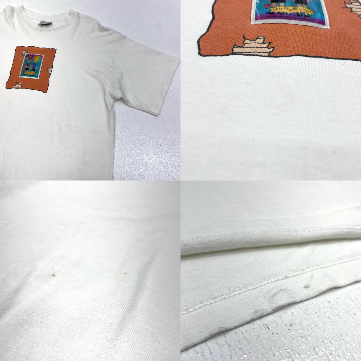 【中古】 BEAVIS AND BUTT-HEAD:STANLEY DESANTIS 半袖Ｔシャツ 90s ホワイト サイズ：XL【加古川店】