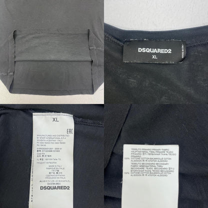 【中古】DSQUARED2 | ディースクエアード THE GAME 国内正規品 半袖Ｔシャツ S71GD0896 ブラック サイズ：XL【加古川店】