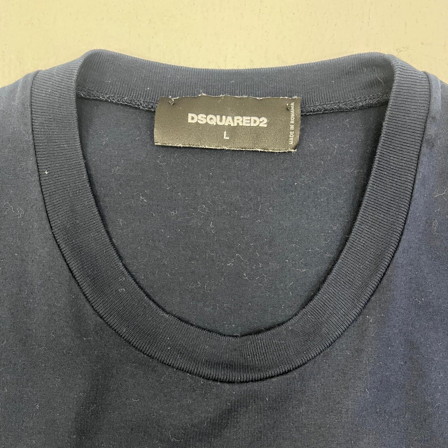 【中古】DSQUARED2 | ディースクエアード 国内正規品 半袖Ｔシャツ S74GD0762 ネイビー サイズ：L【加古川店】