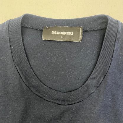 【中古】DSQUARED2 | ディースクエアード 国内正規品 半袖Ｔシャツ S74GD0762 ネイビー サイズ：L【加古川店】
