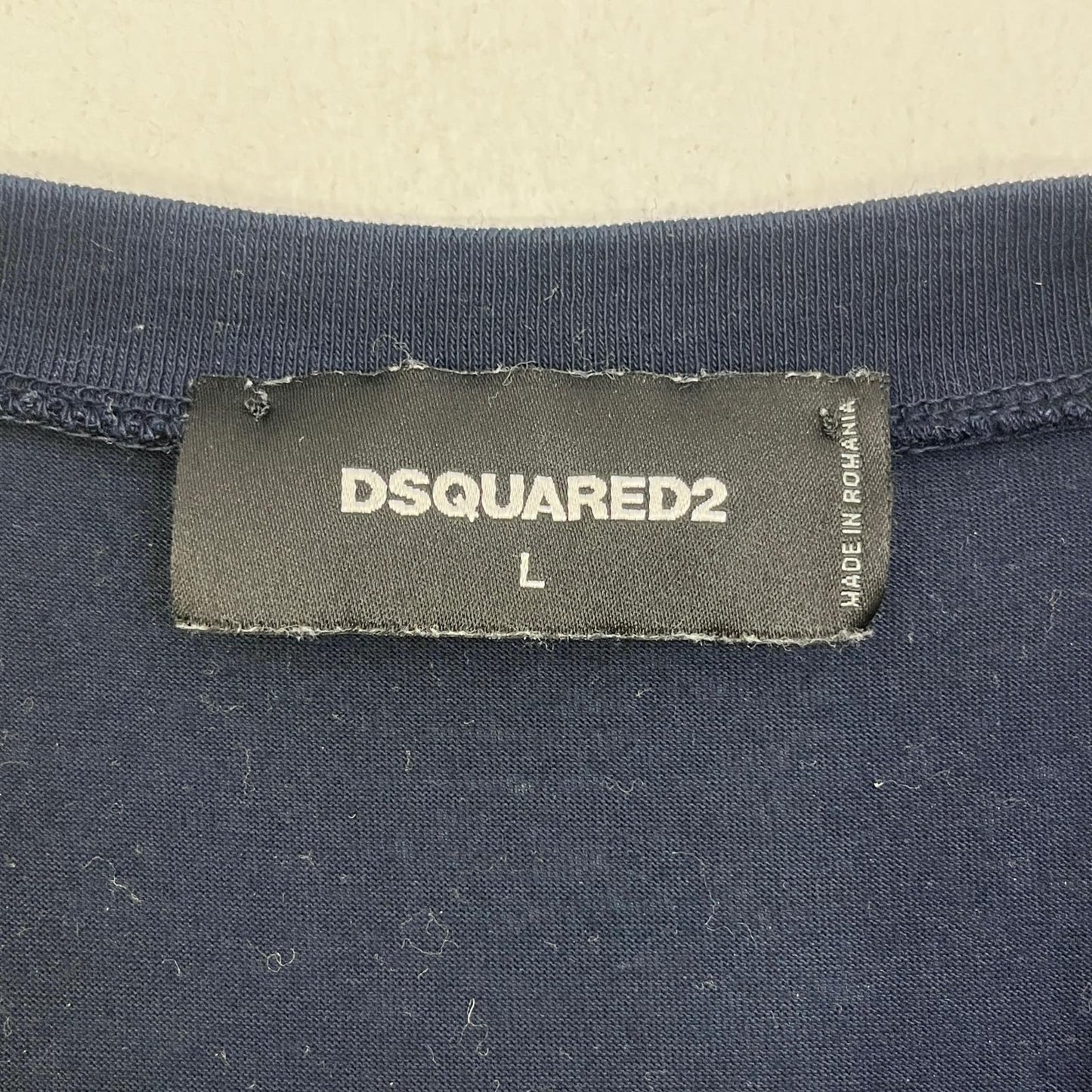 【中古】DSQUARED2 | ディースクエアード 国内正規品 半袖Ｔシャツ S74GD0762 ネイビー サイズ：L【加古川店】