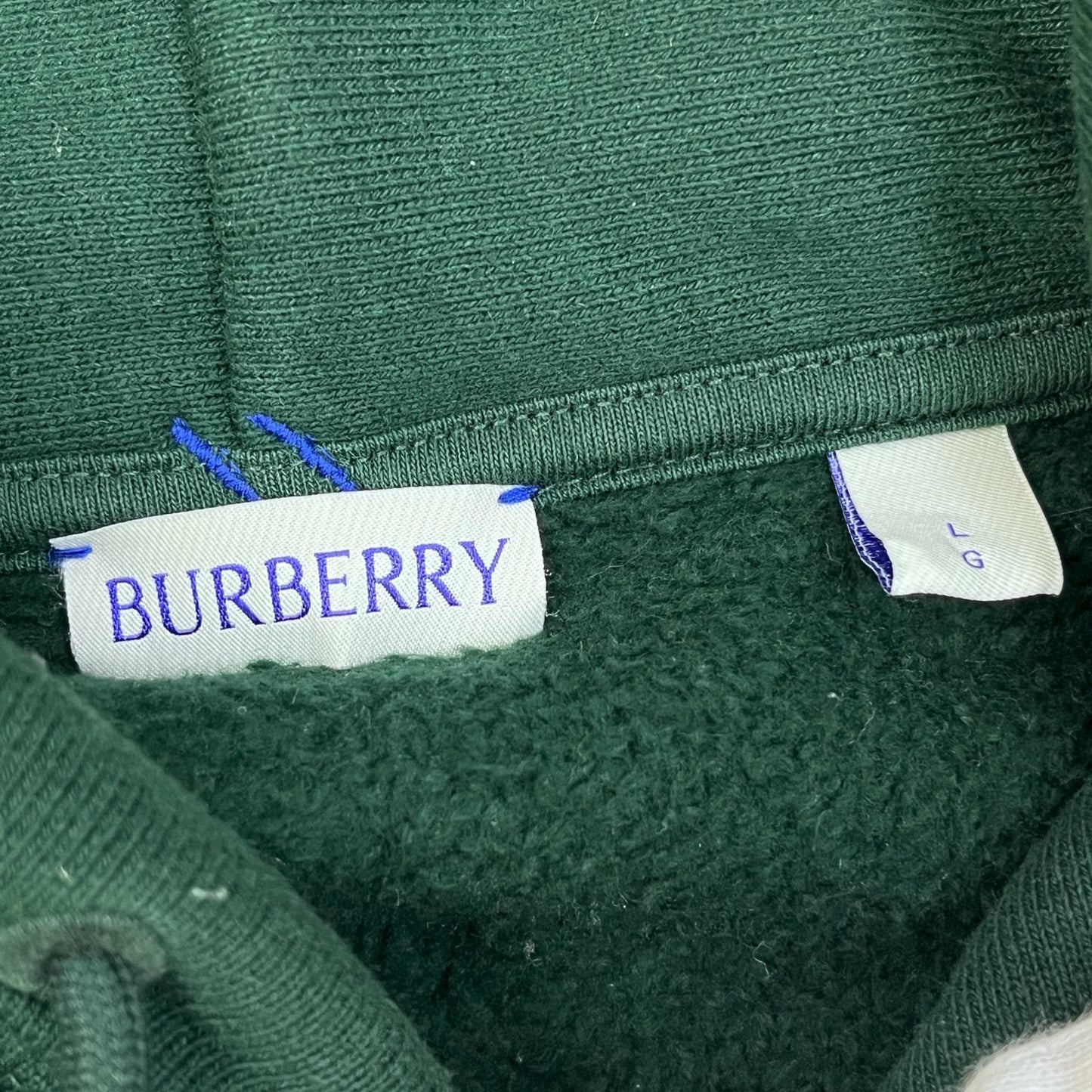 【中古】BURBERRY | バーバリー EKD Drawstring Cotton Hoodie パーカー 8081220 グリーン サイズ：L【加古川店】