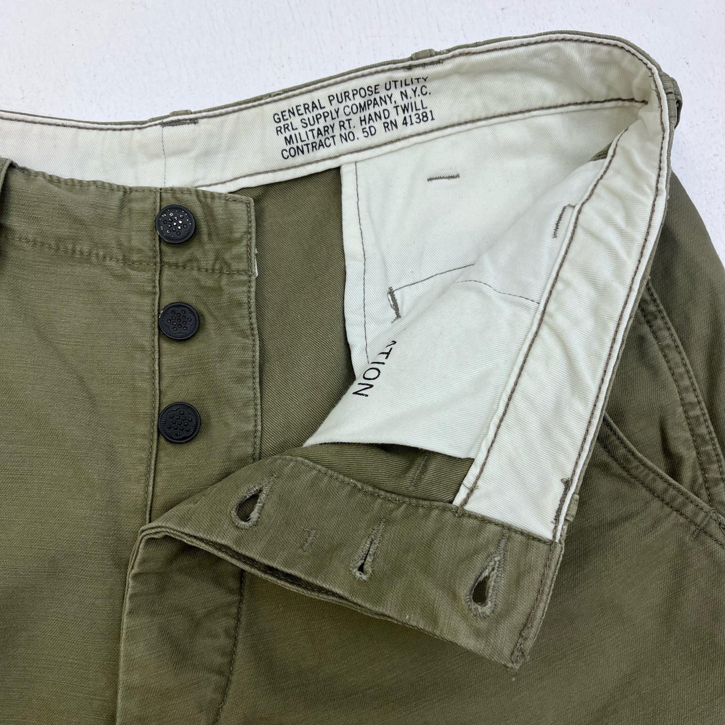 【中古】RRL(RALPH LAUREN) | ダブルアールエルラルフローレン military shorts ショートパンツ カーキ サイズ：34【加古川店】