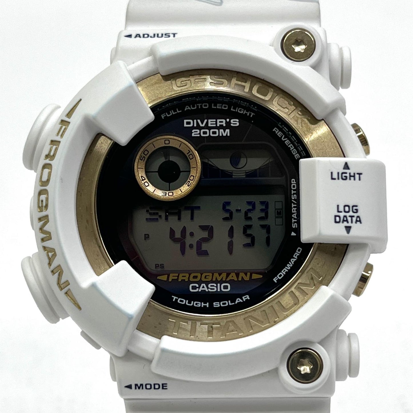 【中古】G-SHOCK | ジーショック FROGMAN ICERC 30周年記念 腕時計 GW-8201K ホワイト【加古川店】