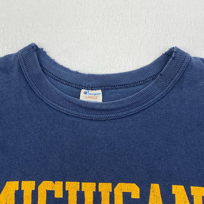 【中古】Champion | チャンピオン MICHIGAN 半袖Ｔシャツ ネイビー サイズ：L【加古川店】