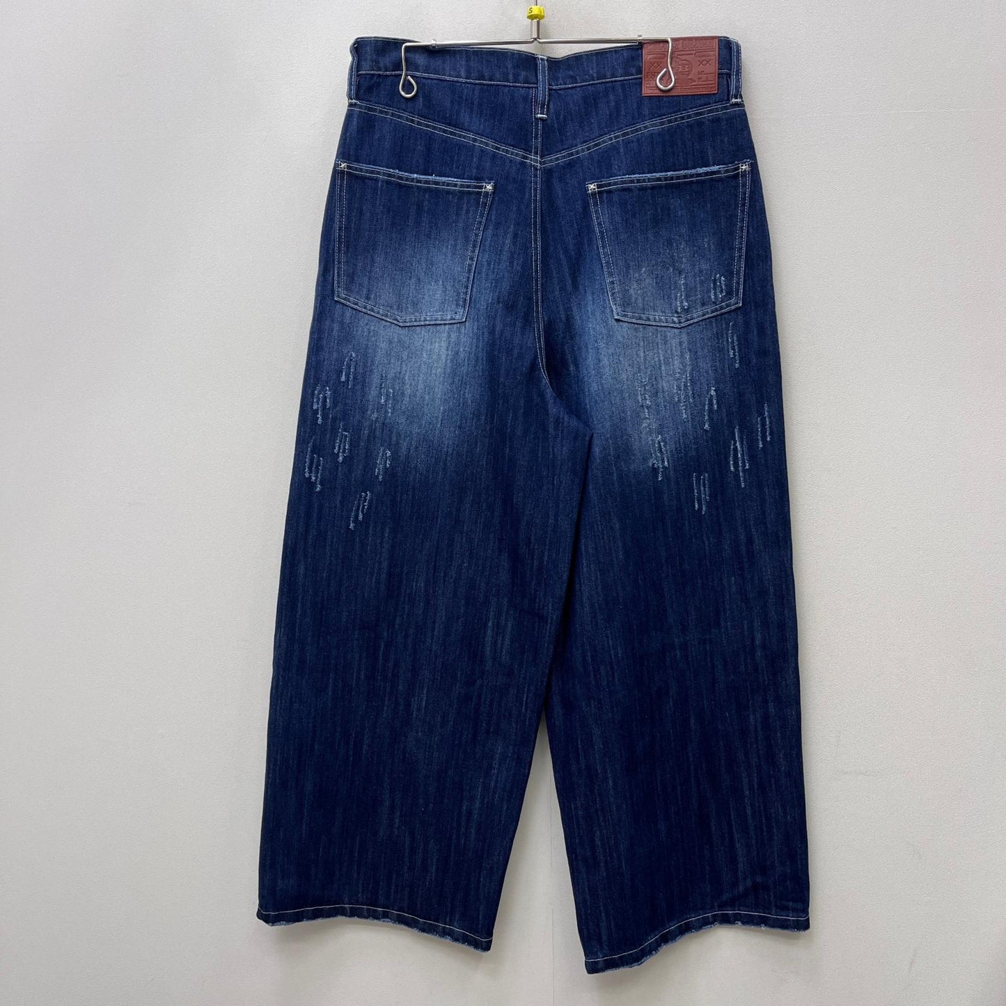 【中古】 BELVET:slub distressed baggy denim デニムパンツ インディゴ サイズ：L【加古川店】
