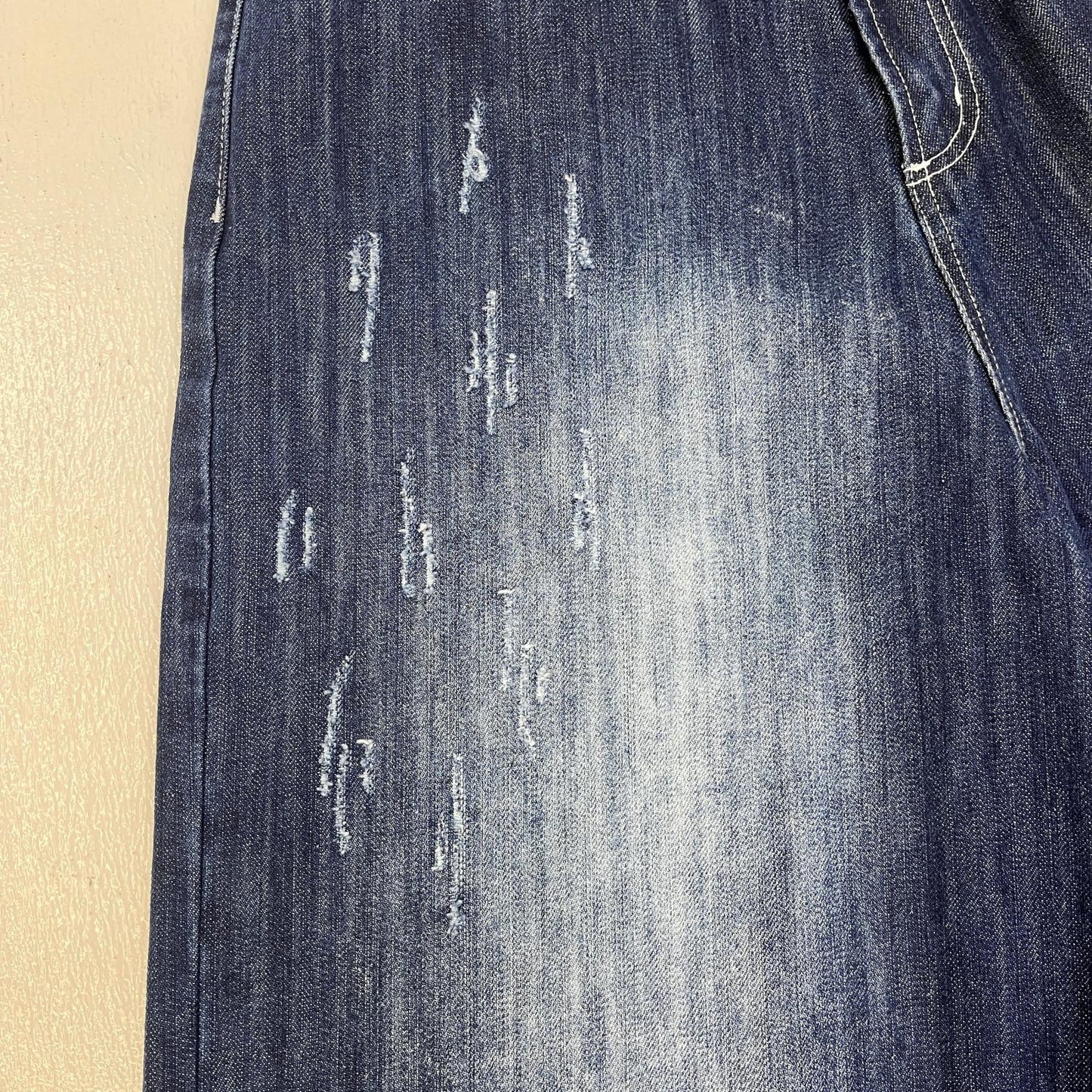 【中古】 BELVET:slub distressed baggy denim デニムパンツ インディゴ サイズ：L【加古川店】