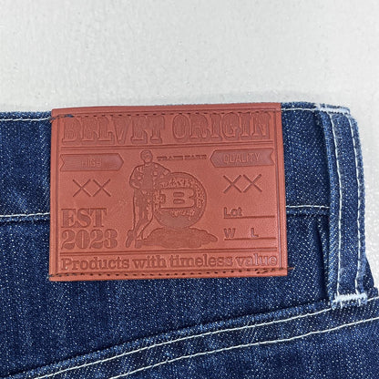 【中古】 BELVET:slub distressed baggy denim デニムパンツ インディゴ サイズ：L【加古川店】