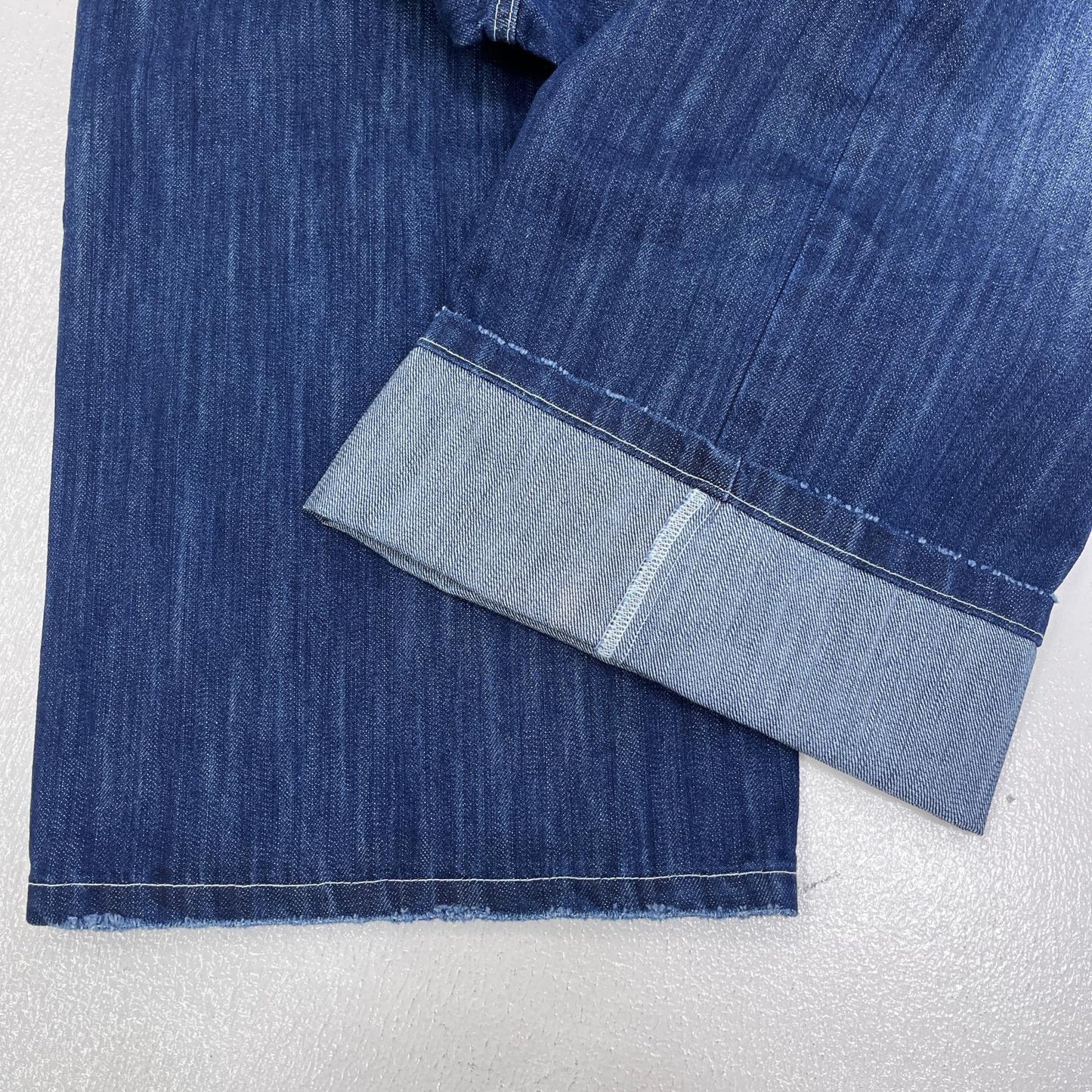 【中古】 BELVET:slub distressed baggy denim デニムパンツ インディゴ サイズ：L【加古川店】