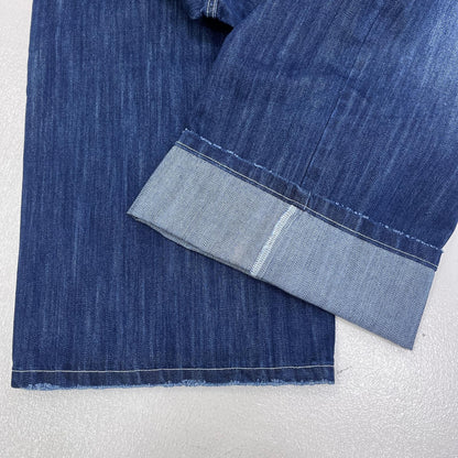【中古】 BELVET:slub distressed baggy denim デニムパンツ インディゴ サイズ：L【加古川店】