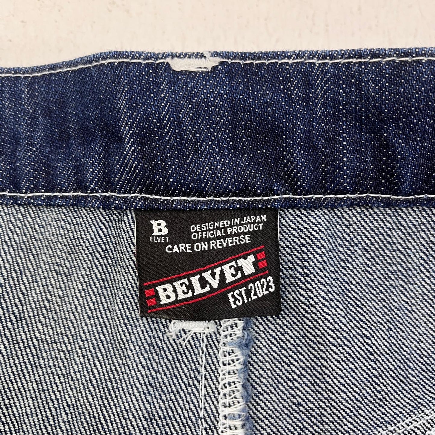 【中古】 BELVET:slub distressed baggy denim デニムパンツ インディゴ サイズ：L【加古川店】