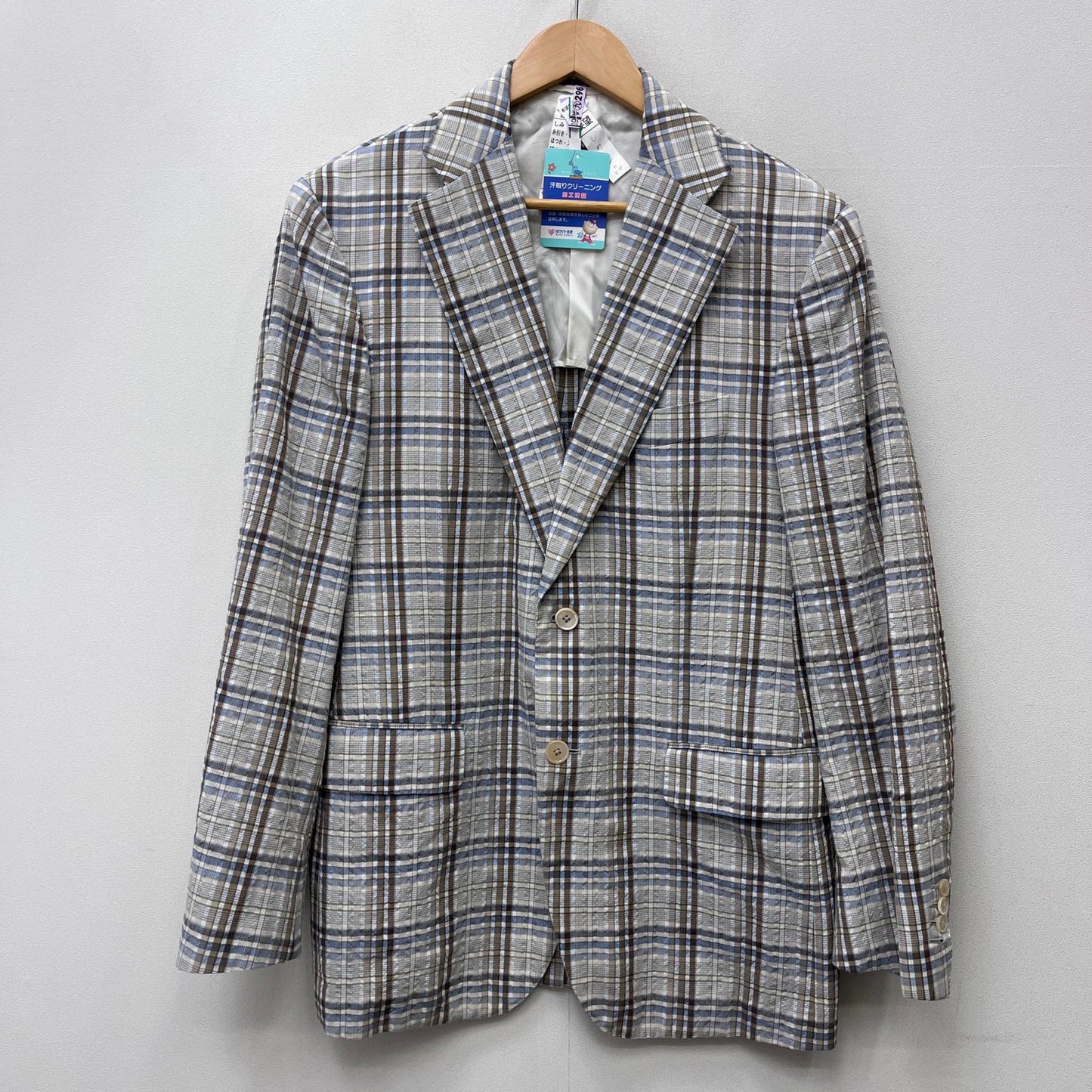 【中古】 cotton check tailored jacket テーラードジャケット G70800 サイズ：50【加古川店】