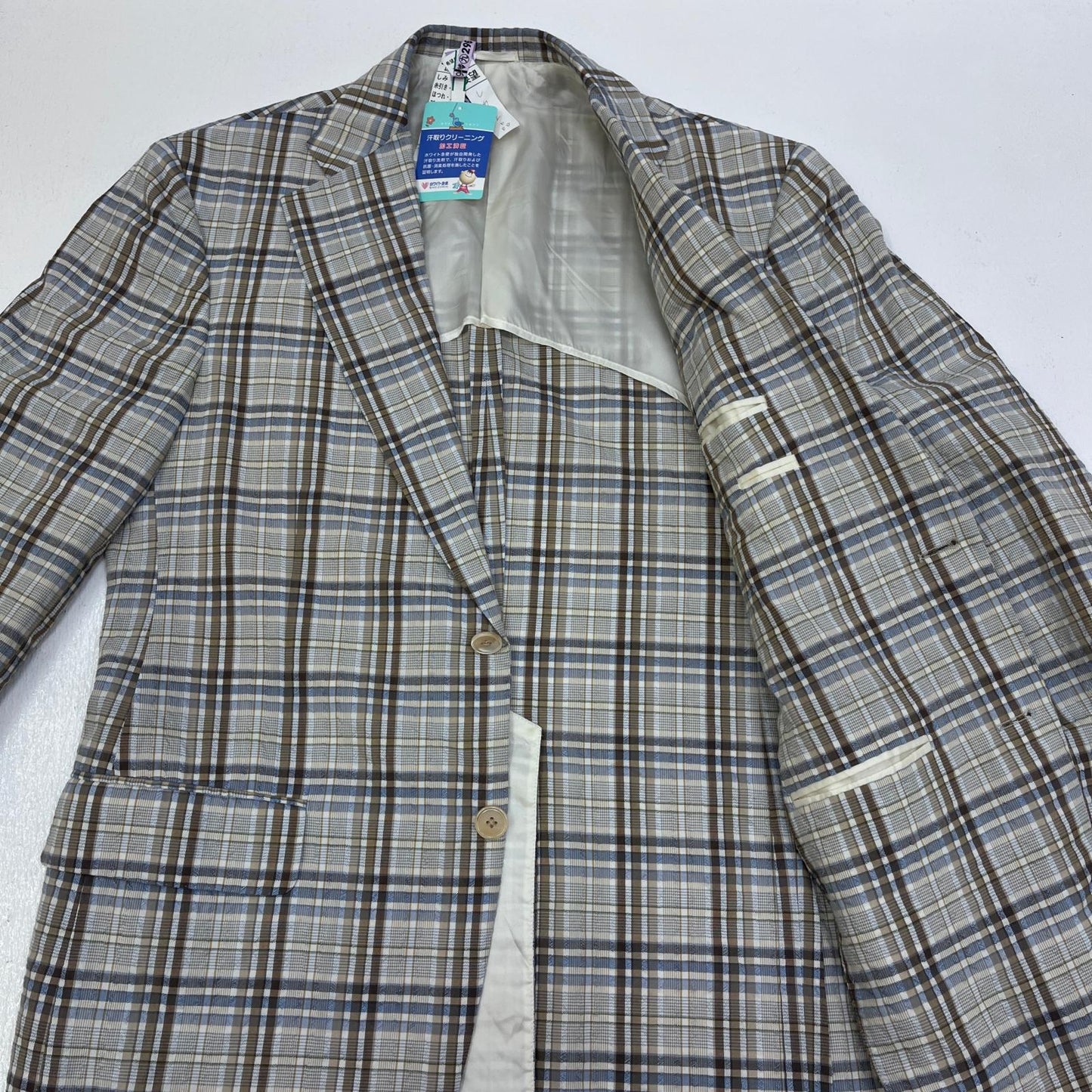 【中古】 cotton check tailored jacket テーラードジャケット G70800 サイズ：50【加古川店】