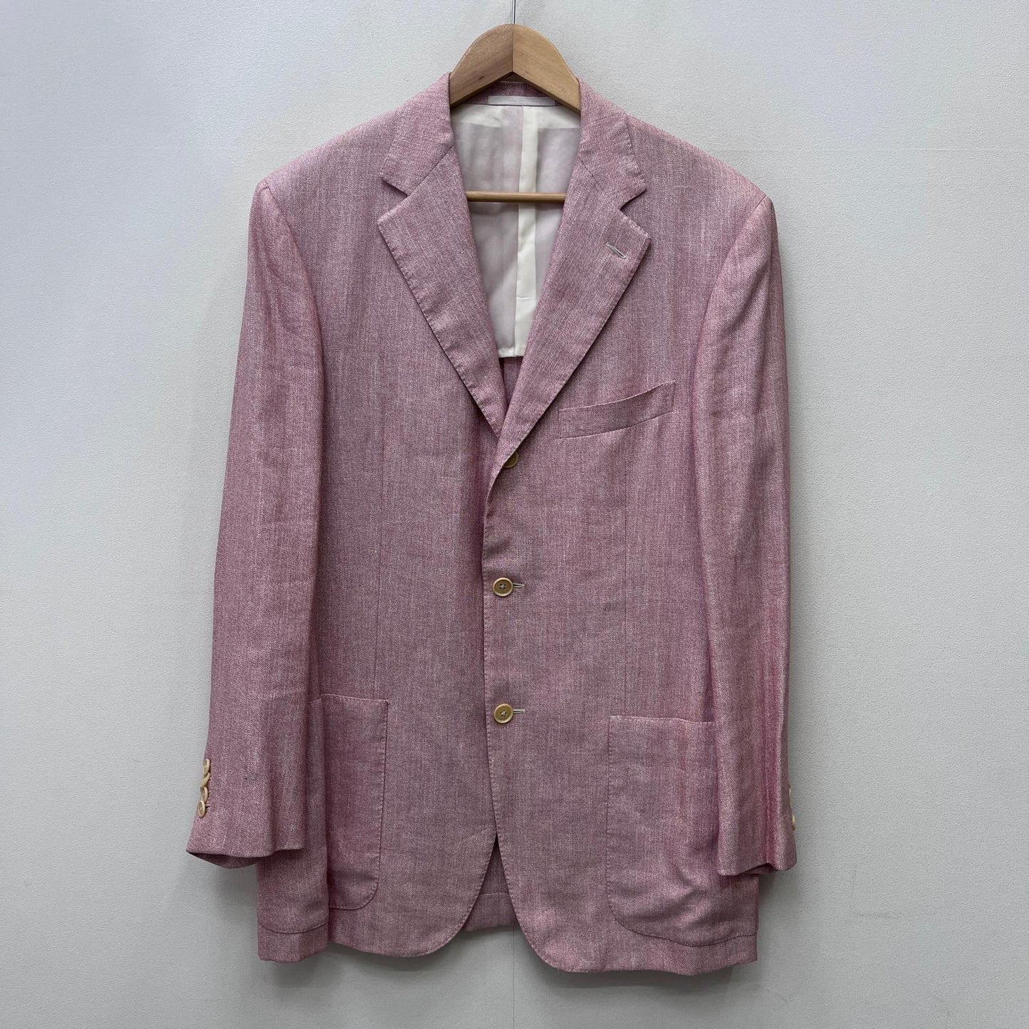 【中古】ISAIA | イザイア cotton tailored jacket テーラードジャケット ピンク サイズ：50【加古川店】