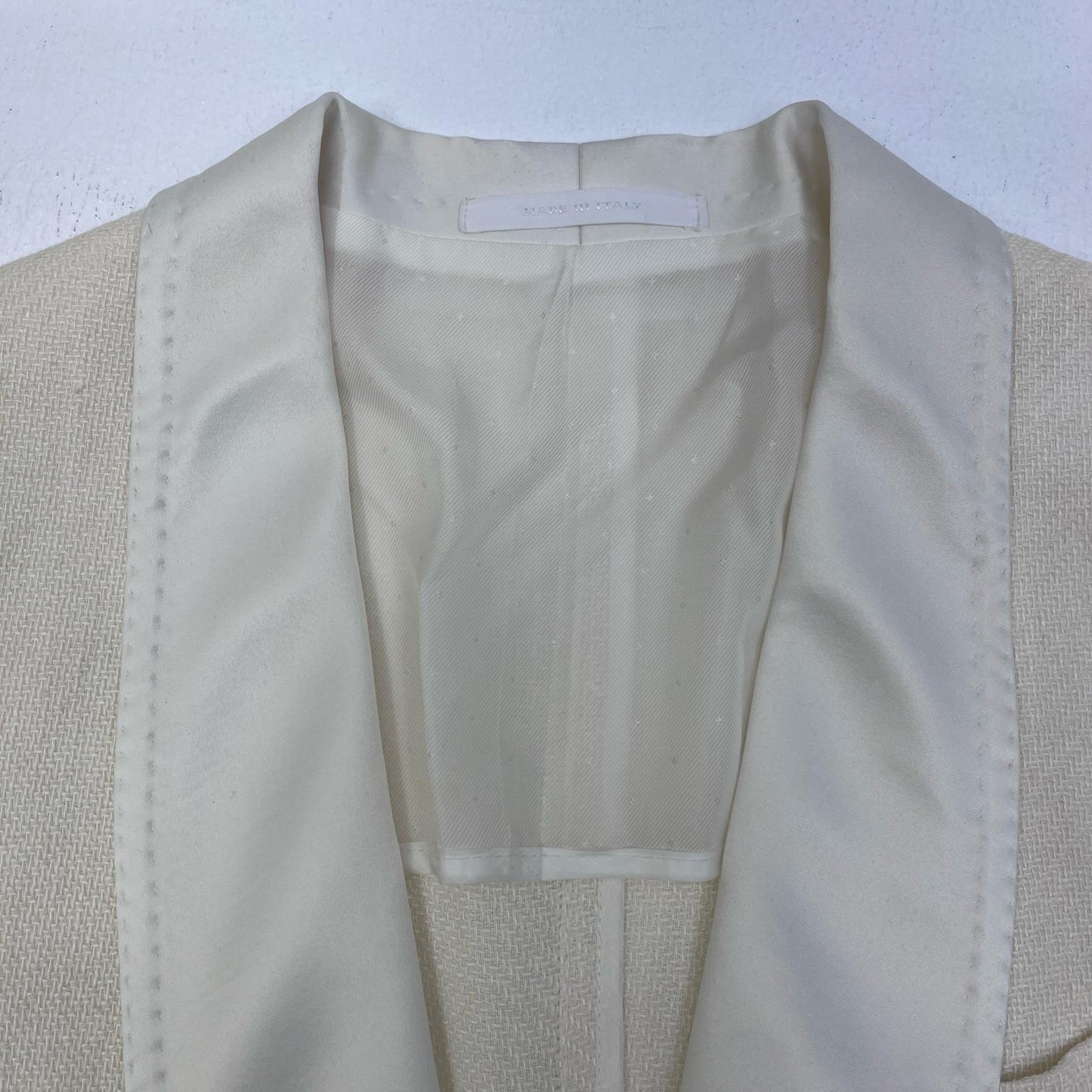 【中古】TAGLIATORE | タリアトーレ linen tailored jacket テーラードジャケット k-l18a-34ueg122 x1356 ホワイト サイズ：48【加古川店】