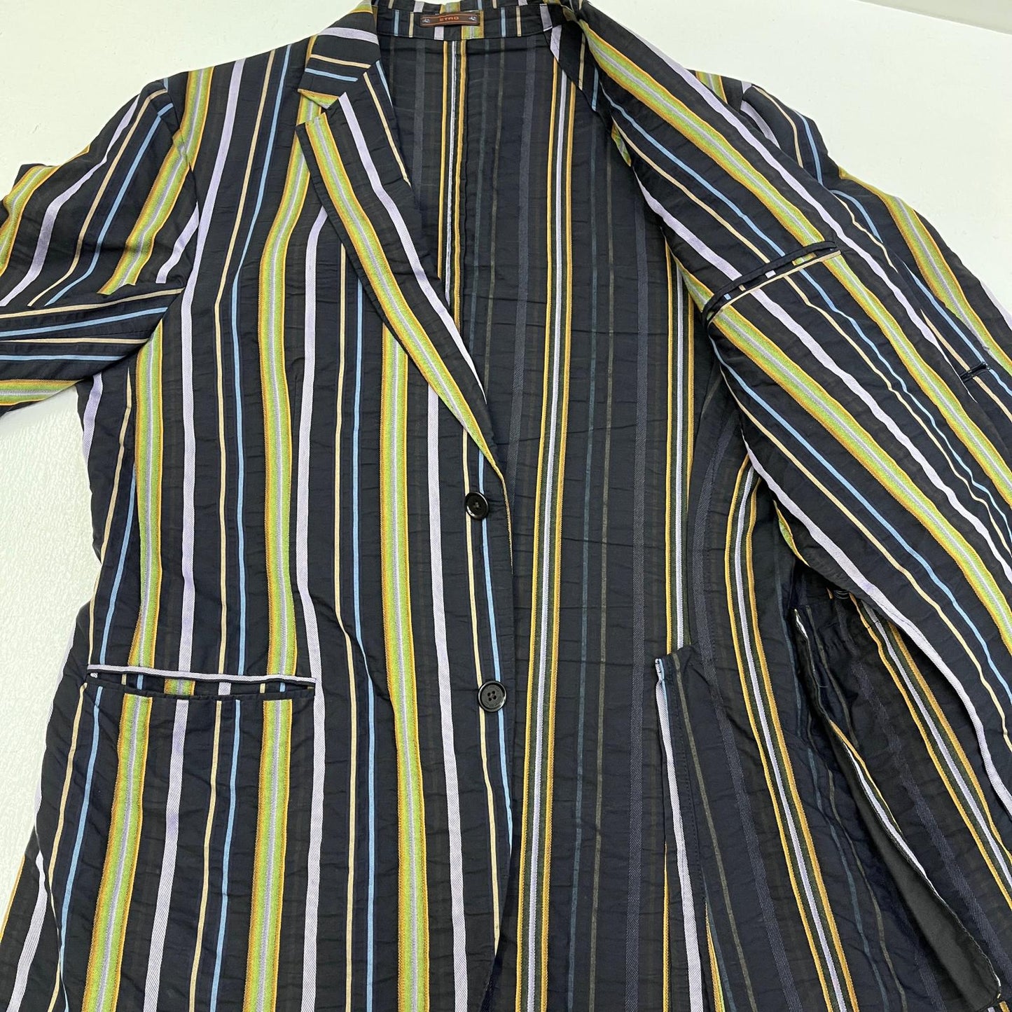 【中古】ETRO | エトロ cotton stripe tailored jacket テーラードジャケット 071-11812-1580 サイズ：50【加古川店】