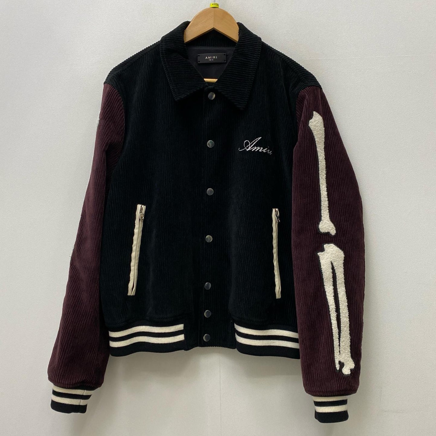 【中古】AMIRI | アミリ BONES TEDDY JACKET ブルゾン SRP23MOS010SMRW0016 ブラック サイズ：52【加古川店】