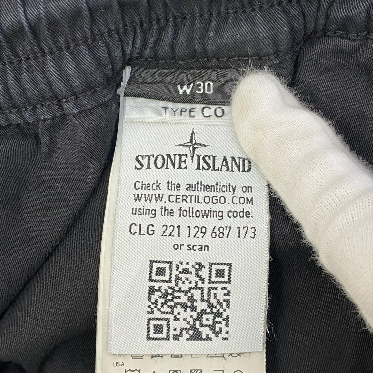 【中古】STONE ISLAND | ストーンアイランド SI CARGO PANTS カーゴパンツ 731531710 ブラック【加古川店】