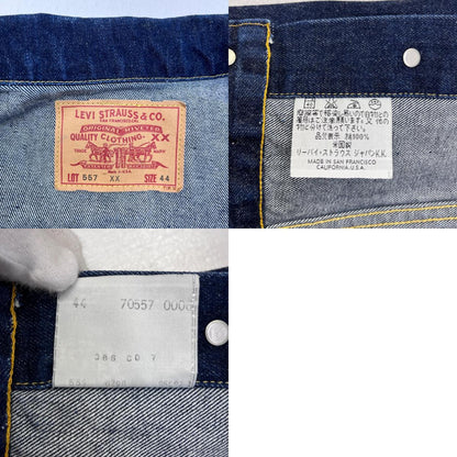 【中古】Levi's | リーバイス 3rd 米国製 ボタン裏555 BIGE デニム 70557-0006 インディゴ サイズ：44【加古川店】