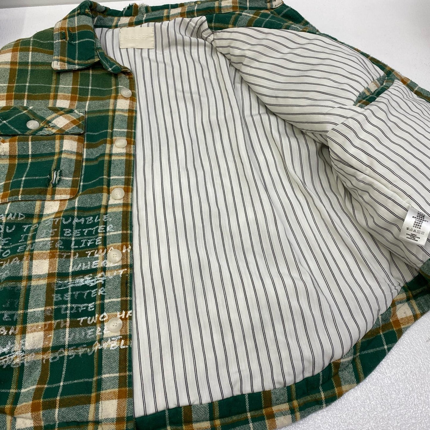 【中古】 RESERFF DISTRESSED DESTROYED COTTON COAT テーラードジャケット サイズ：M【加古川店】