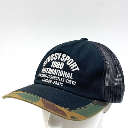 【中古】STUSSY | ステューシー trucker international snapback キャップ ブラック【加古川店】
