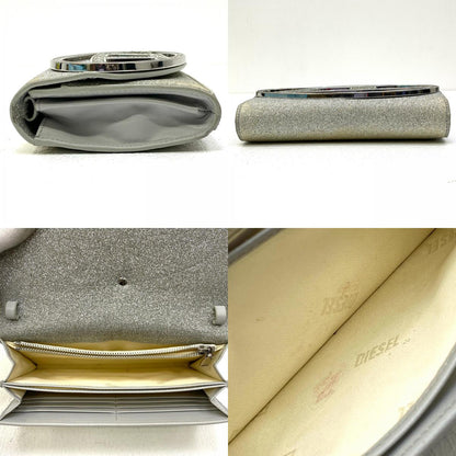 【中古】DIESEL | ディーゼル 1DR WALLET STRAP ショルダーバッグ X09809 P0787 シルバー【加古川店】