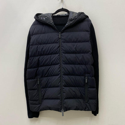 【中古】MONCLER | モンクレール ニット切替ダウンジャケット その他アウター G20919B00007 ブラック サイズ：L【加古川店】