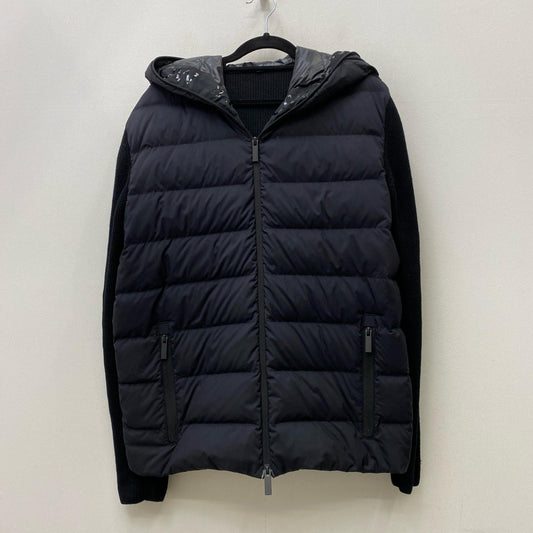 【中古】MONCLER | モンクレール ニット切替ダウンジャケット その他アウター G20919B00007 ブラック サイズ：L【加古川店】