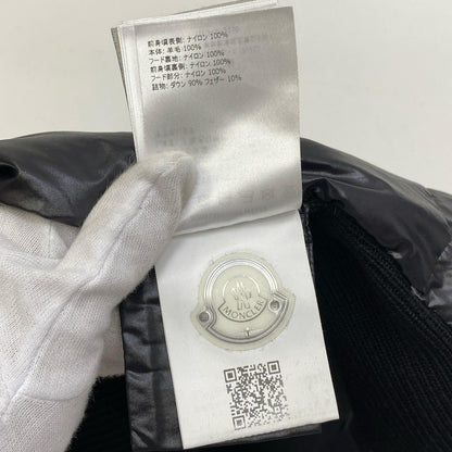 【中古】MONCLER | モンクレール ニット切替ダウンジャケット その他アウター G20919B00007 ブラック サイズ：L【加古川店】