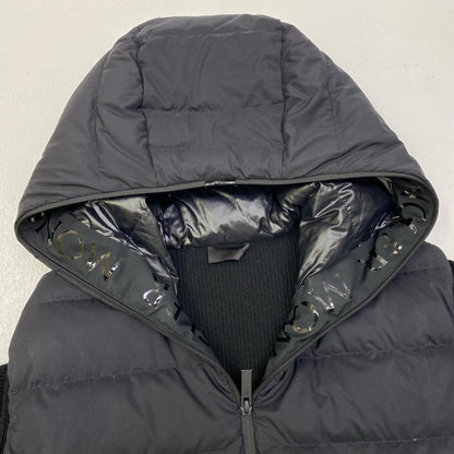 【中古】MONCLER | モンクレール ニット切替ダウンジャケット その他アウター G20919B00007 ブラック サイズ：L【加古川店】