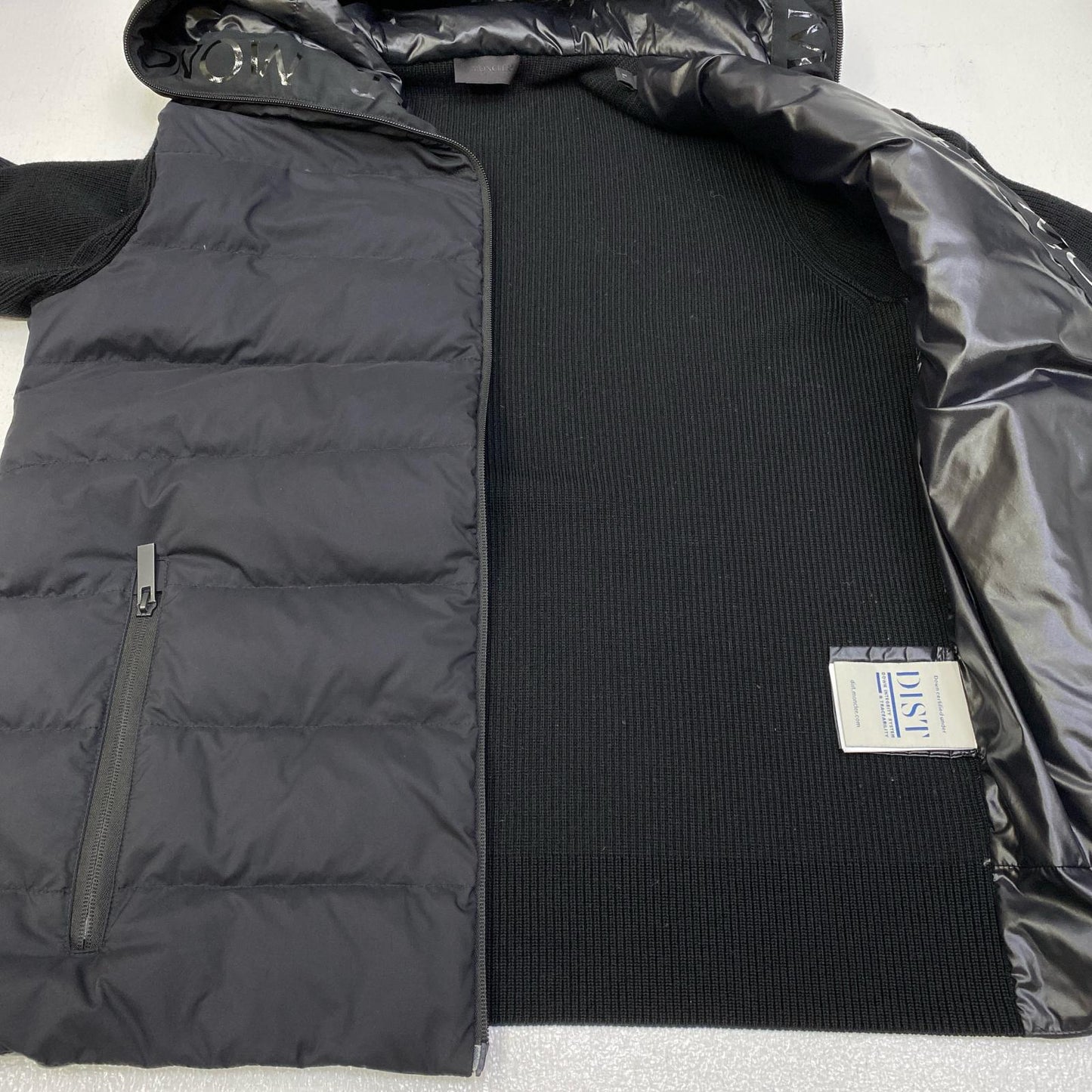 【中古】MONCLER | モンクレール ニット切替ダウンジャケット その他アウター G20919B00007 ブラック サイズ：L【加古川店】