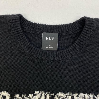 【中古】HUF | ハフ Survive Cable Knit Sweater ニット ブラック サイズ：M【加古川店】